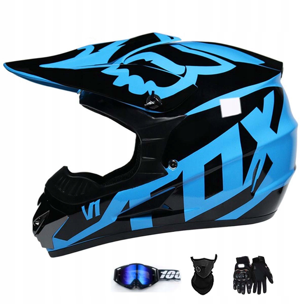 Motocyklová Přilba Lehká Enduro Quada Brýle Rukavice Maska S