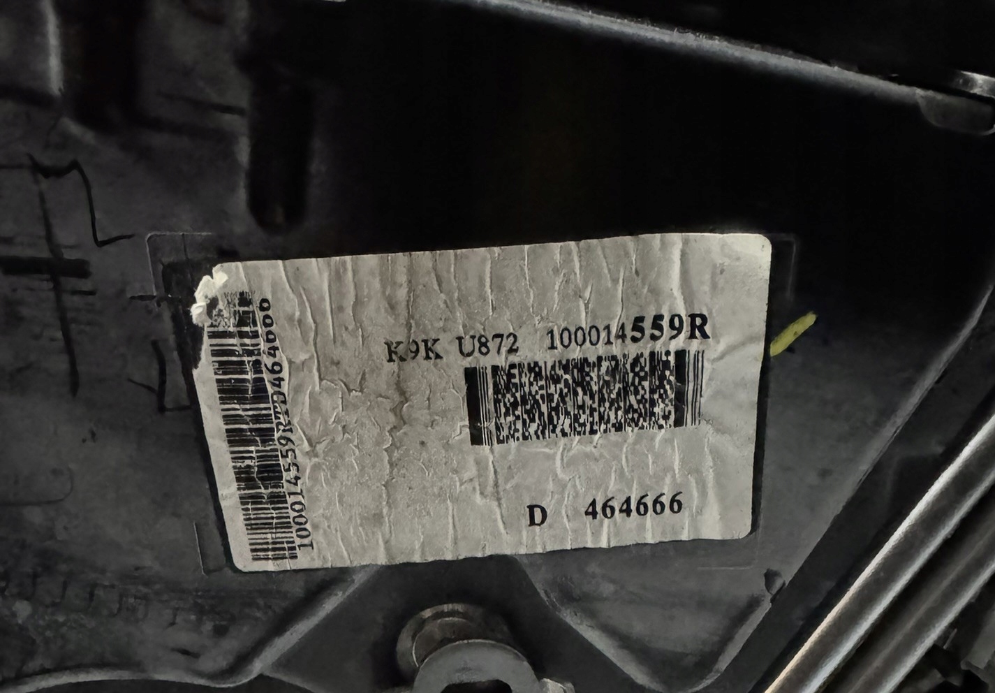 Двигатель 1.5 AdBlue K9KU872 K9K U872 100014559R renault Dacia nissan