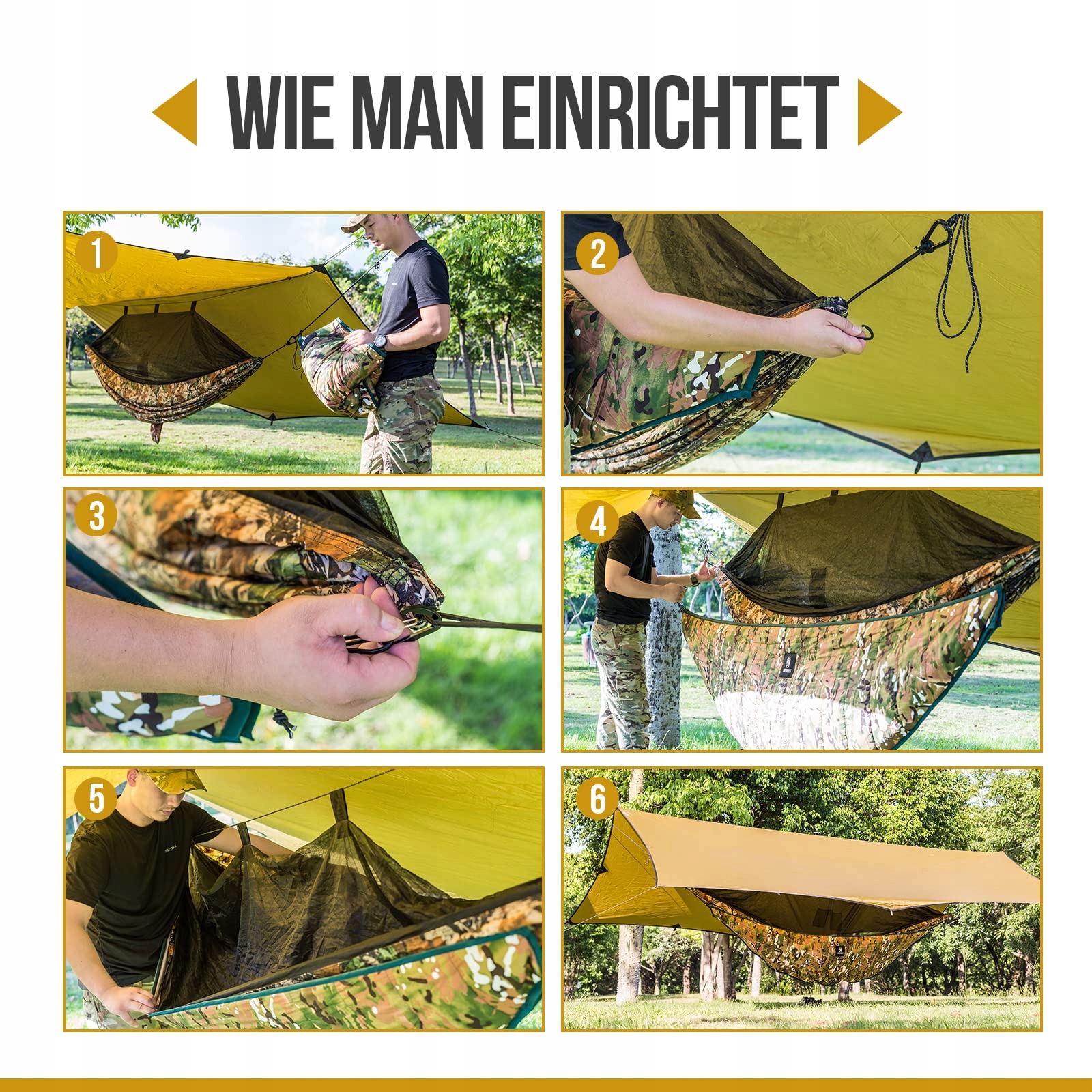 ONETIGRIS Hideout Mata Pod Hamak Ocieplacz Ultralekki 280x120cm Camo — miniatura 5
