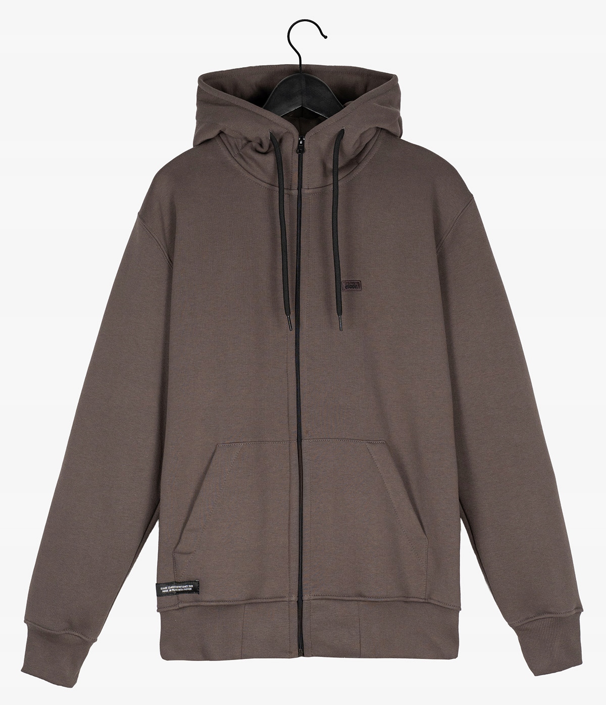 Mikina Elade Zip Hoodie Patch Brown 25 vel. L