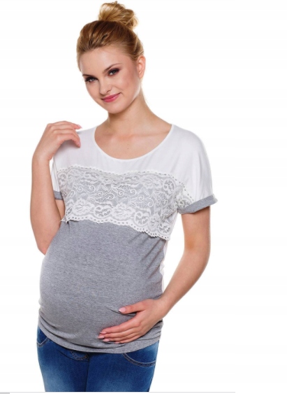 

Elegancka Bluzka My Tummy Ciąża Karmienie Leila M