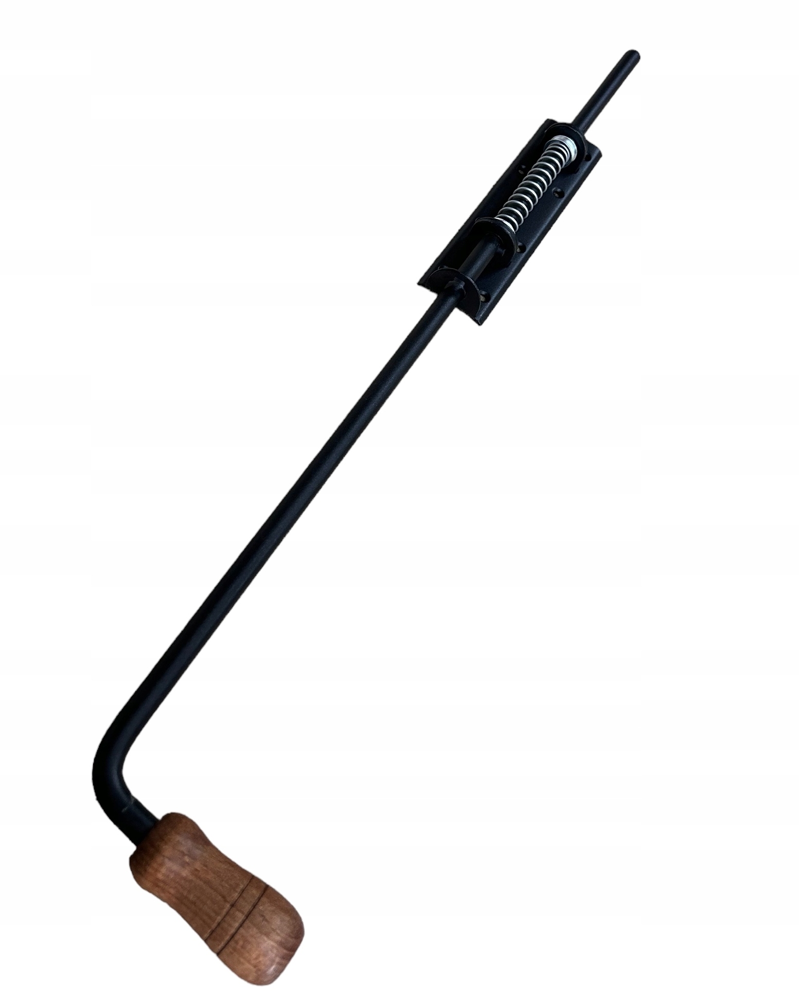 ZASUWA GARAŻOWA DO BRAM DRZWI BRAMOWA SPRĘŻYNOWA RYGLOWA 600MM WĄSKA CZARNA