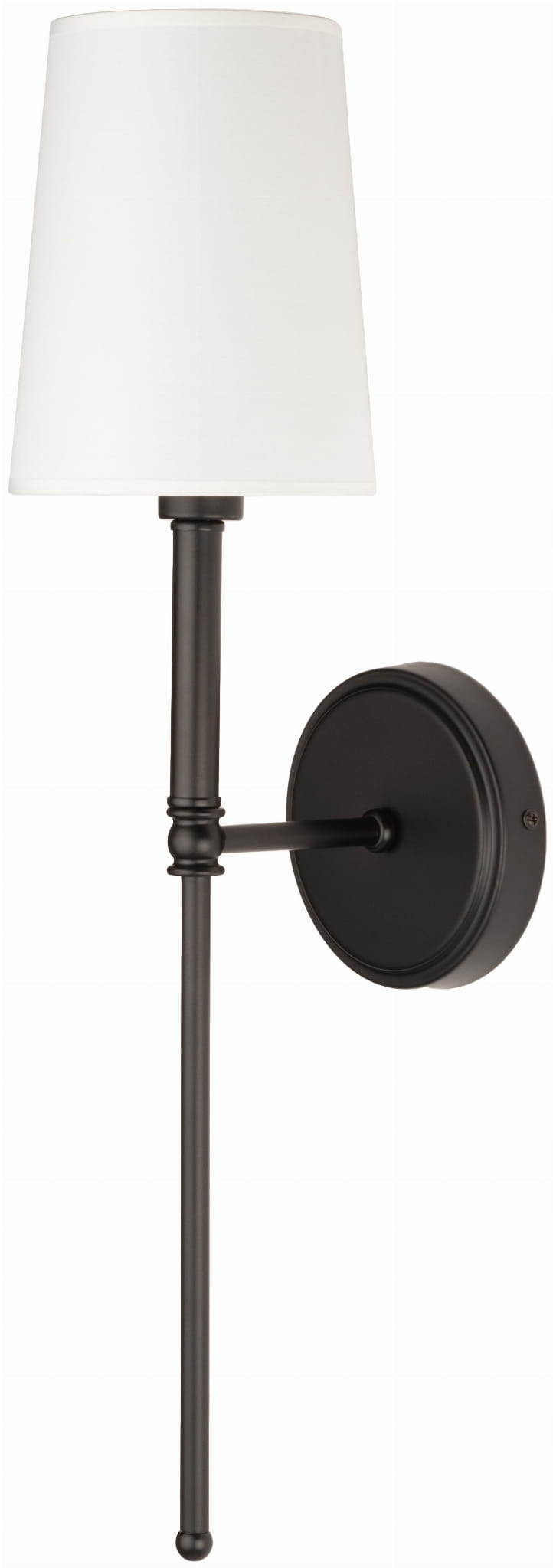 Kinkiet czarny hotelowy z abażurem Hampton