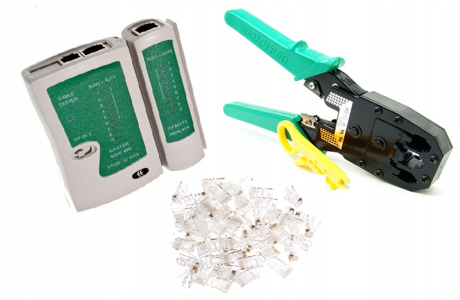 

Tester kabli Zaciskarka 50 wtyk RJ45