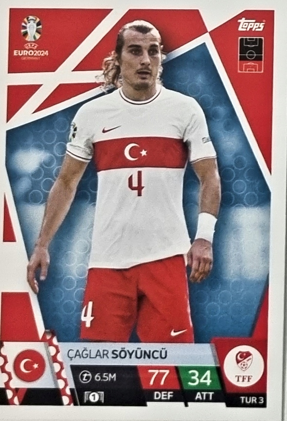 Euro 2024 Topps Match Attax Tur 3 Caglar Soyuncu Turcja