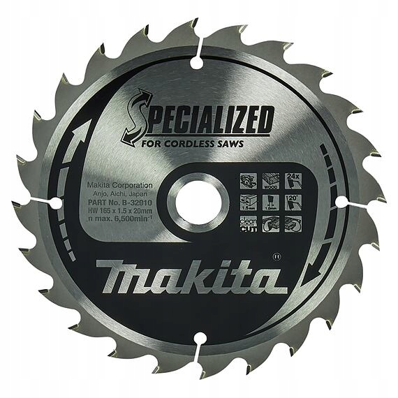 Makita B-32910 pilový kotouč 165mm*1,5mm*20mm 24WZ (old=B-09173)