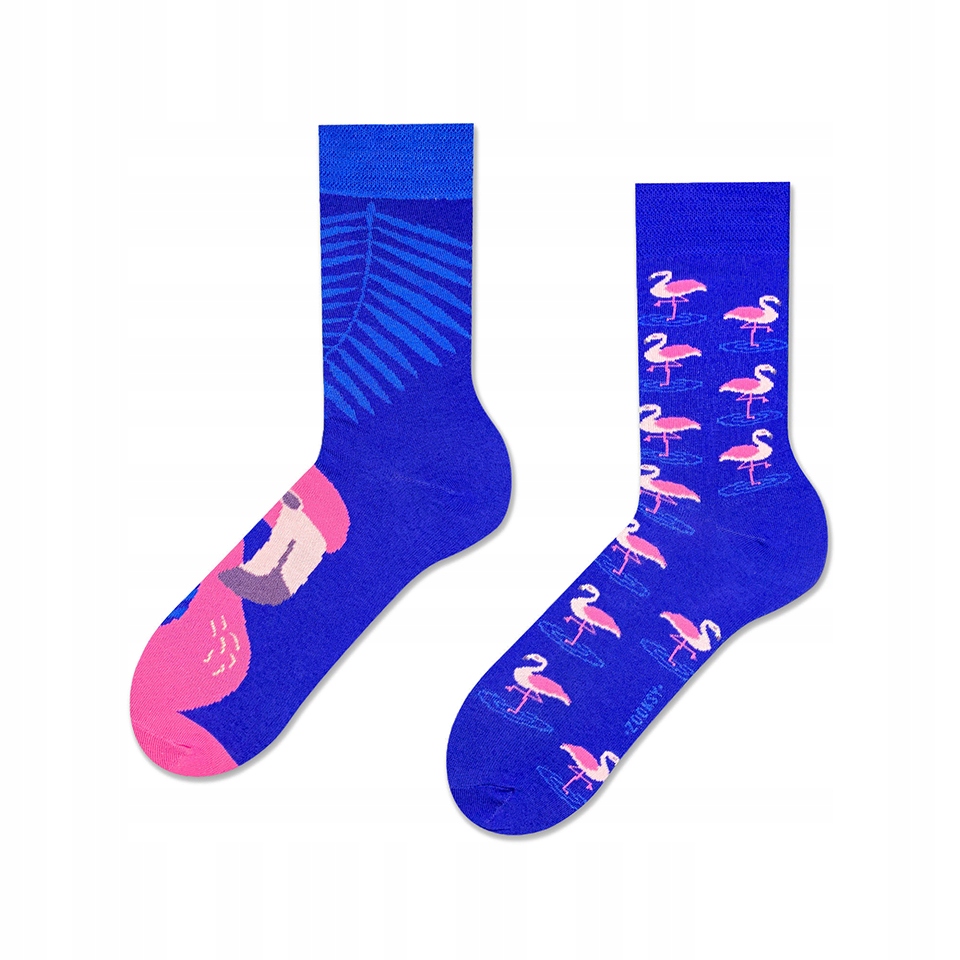 

Zooksy Kolorowe Skarpetki Męskie Flamingi