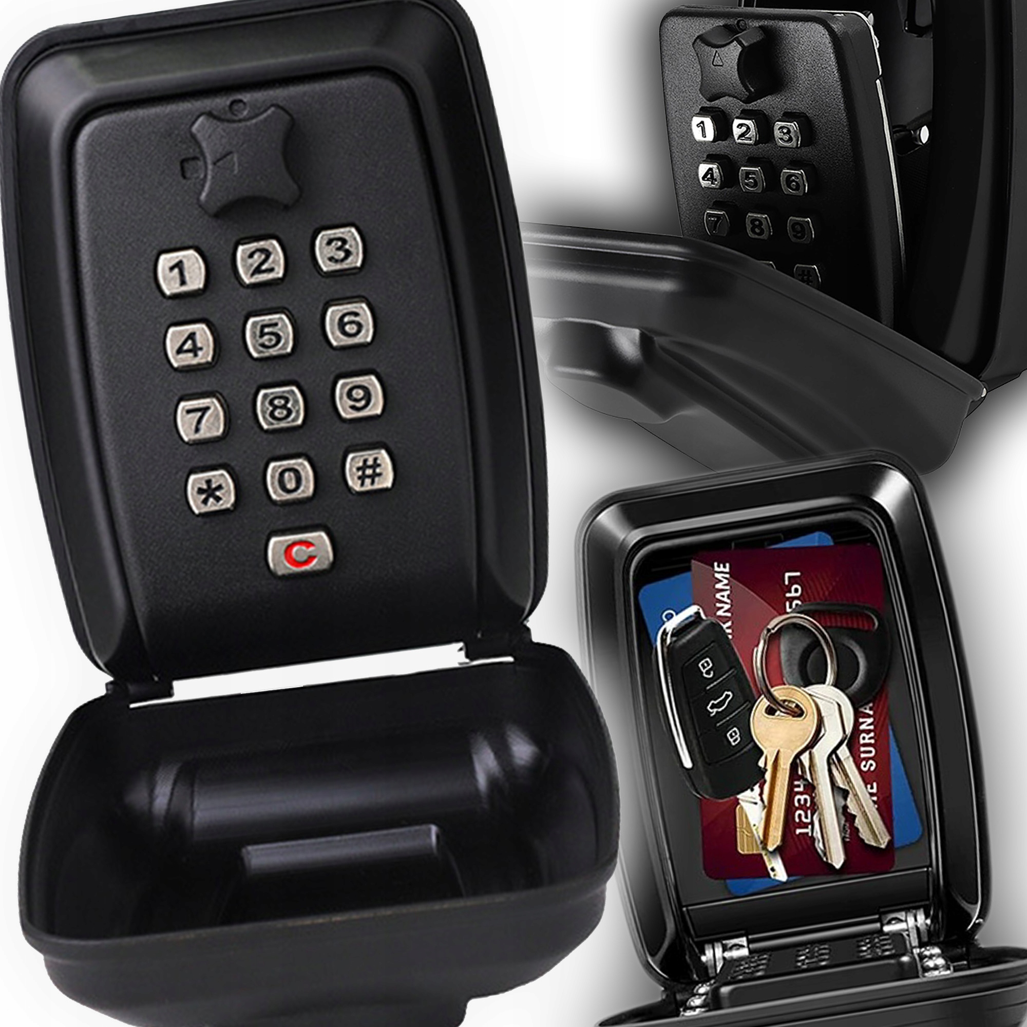 Solidny sejf na klucze Metalowy skrzynka szafka szyfr kod Wodoodporny