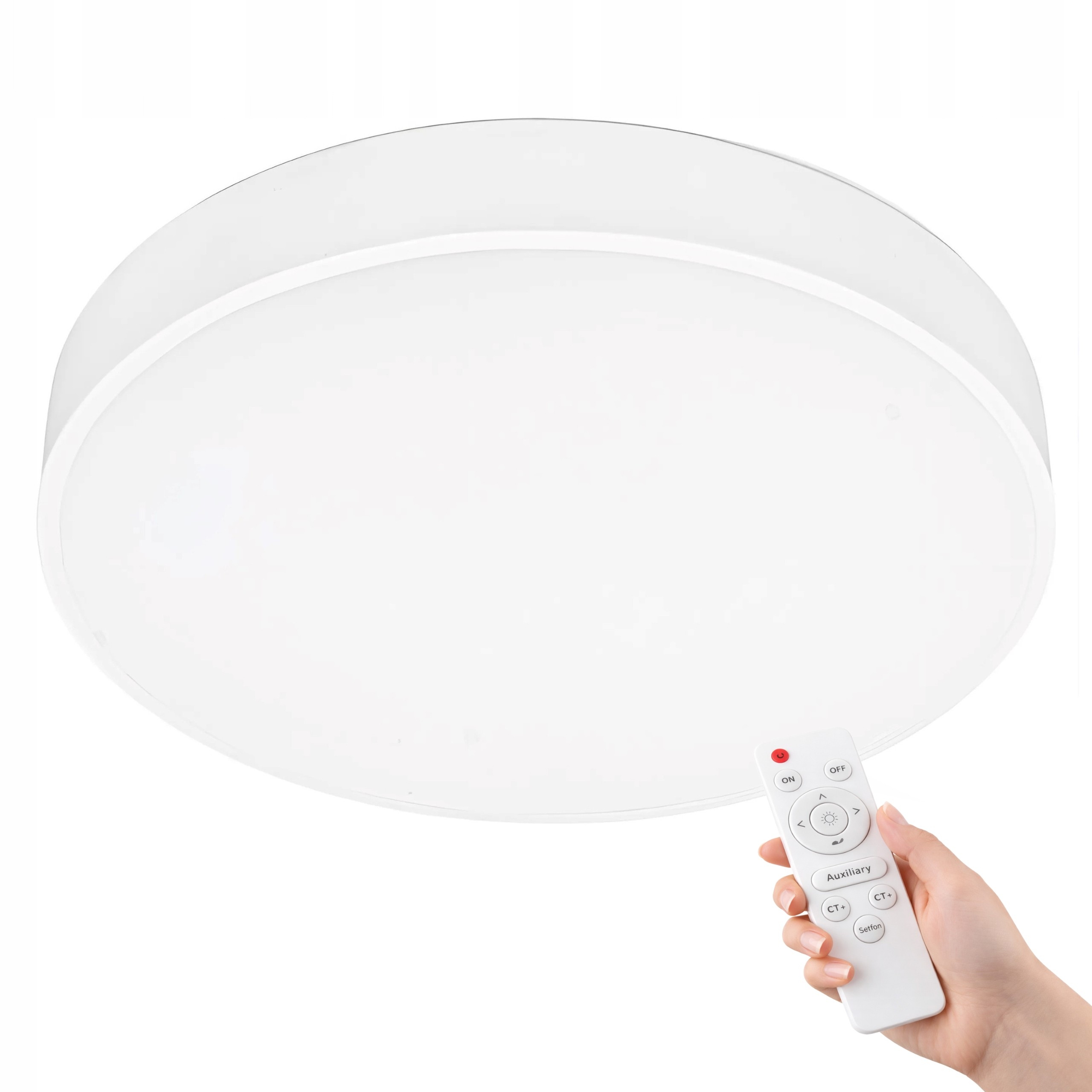 Kulatý Bílý Stropní Svítidlo 40 CM Led Lustr 3 Barvy Světla S Moderním Dálkovým Ovládáním