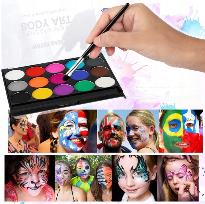 FARBY DO MALOWANIA TWARZY CIAŁA BUZI 15 szt NEW MODEL! Kod producenta 6933510407325