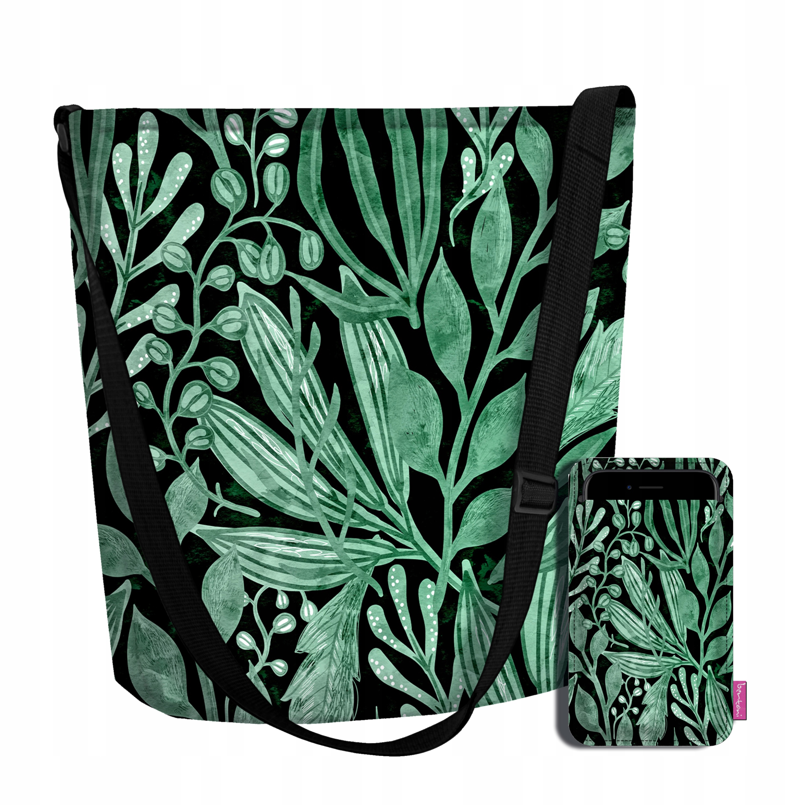 Zestaw Bertoni Torba Funky Green Night + etui