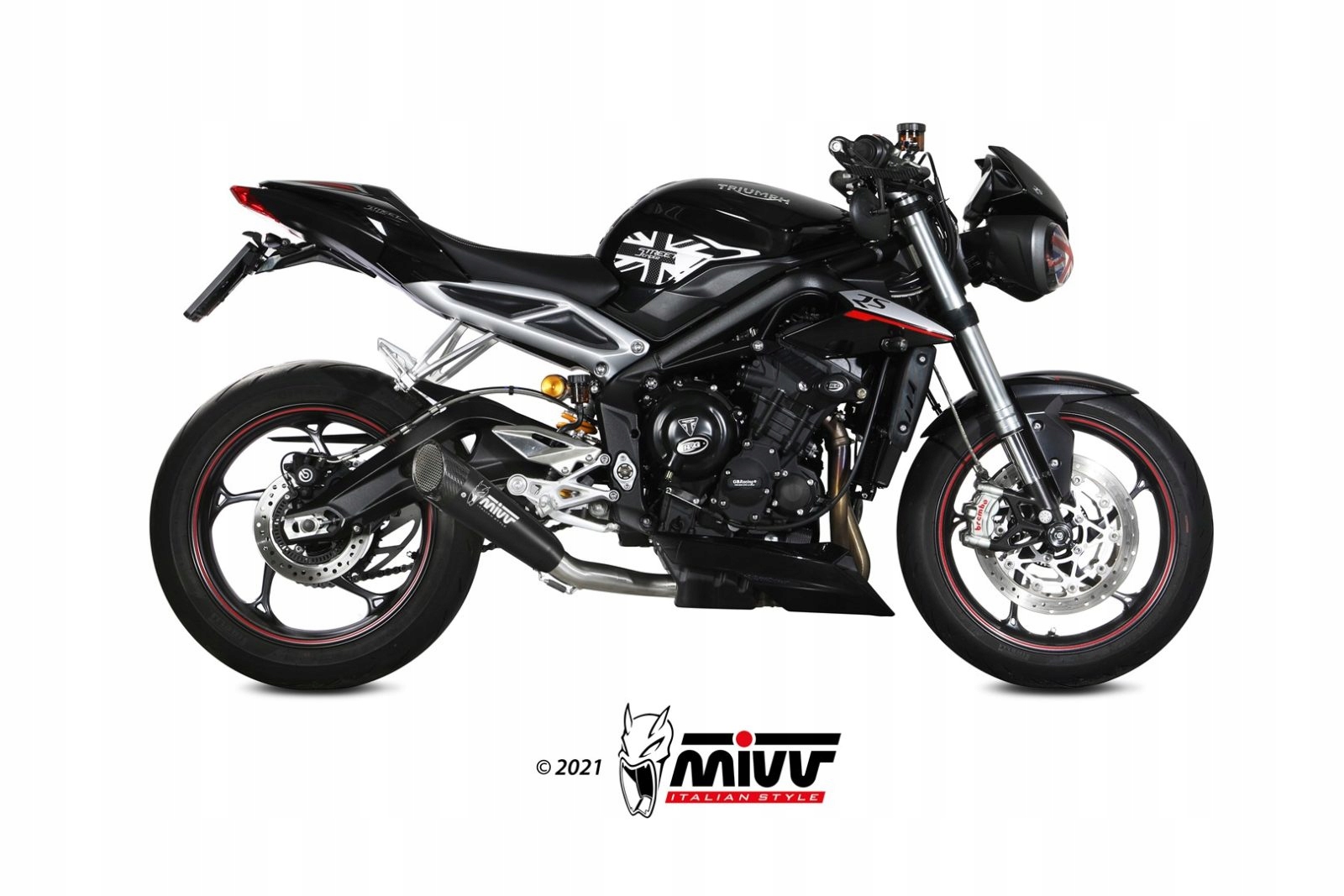 MIVV WYDECH SLIP-ON TRIUMPH STREET TRIPLE 660 S