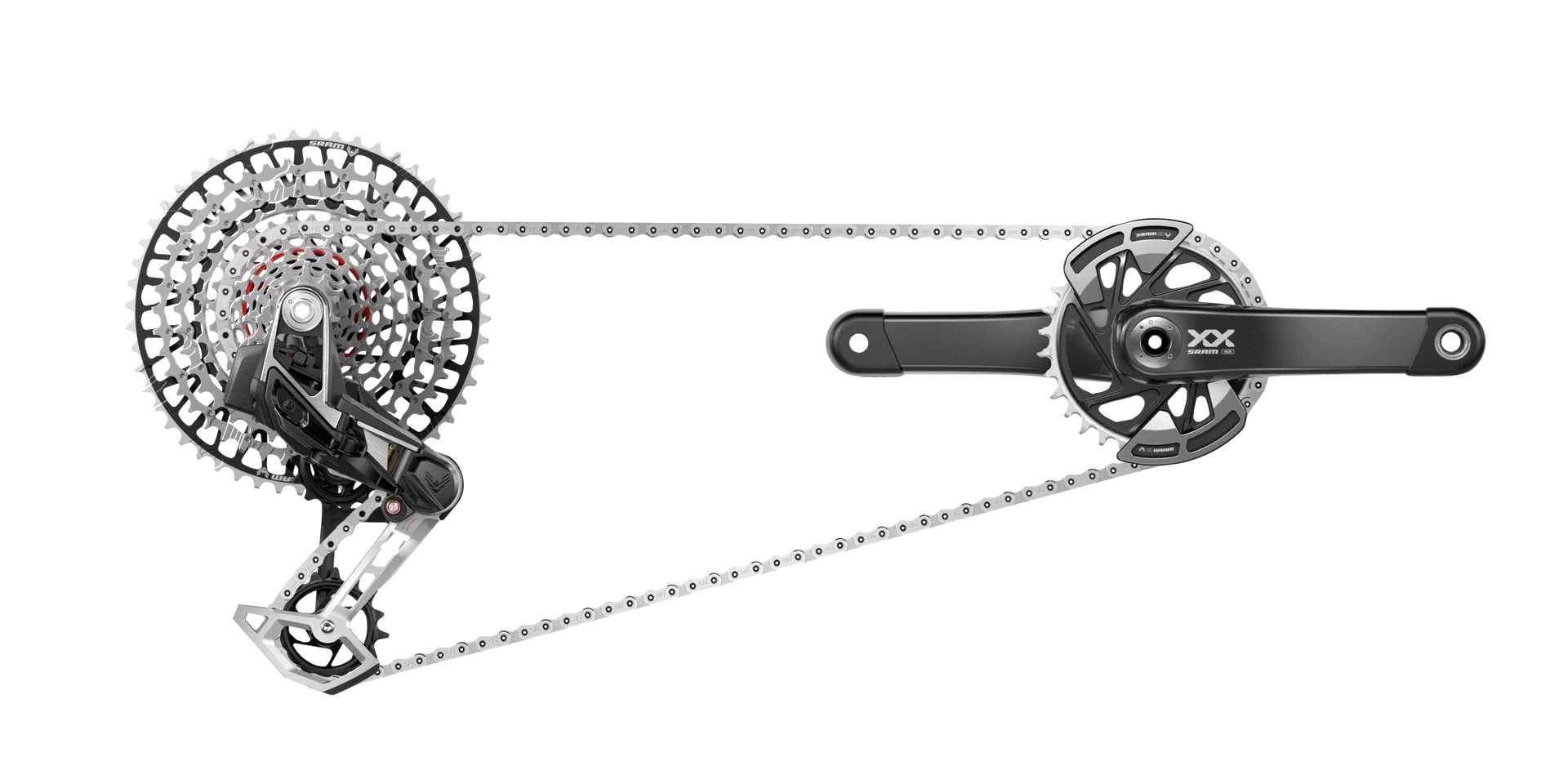 Sram Skupina řazení Sada Xx T- typ Eagle Axs Dub Mtb Wide, 175mm, 32z,