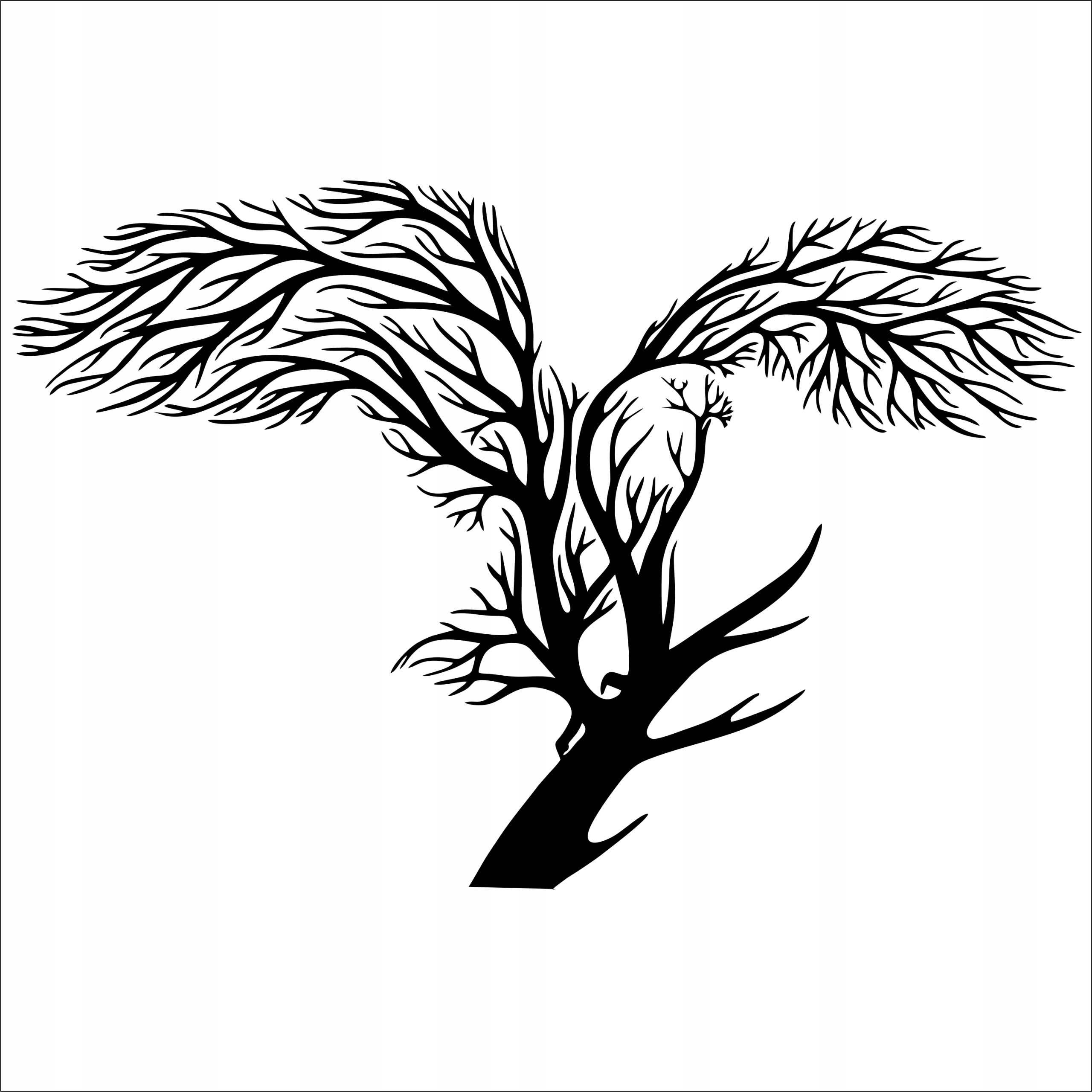 Malířská šablona, šablona pro malování, šablona opakovaně použitelný stromu