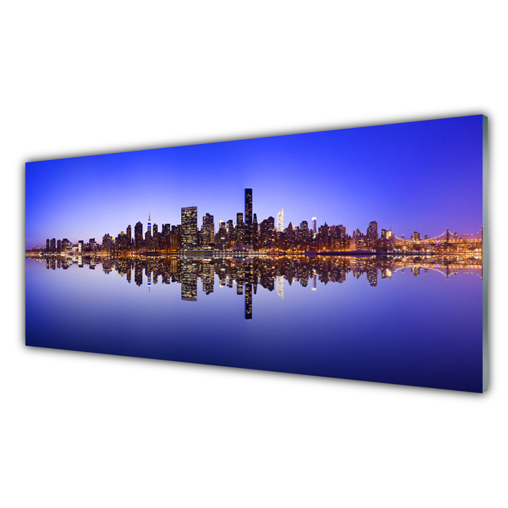 

Obraz akrylowy na ścianę 125x50 Miasto Woda Domy