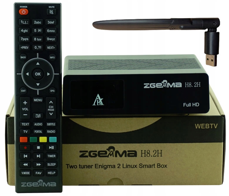 Zgemma H8.2h Satellite TV Receiver - Enigma2 Linux OS, DVB-S2X +