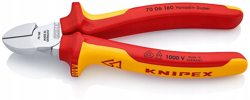 Bočné izolované rezacie kliešte Vde 1000V 160 mm Knipex