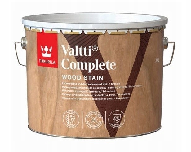 Lakierobejca Matná Tikkurila Valtti Complete Lakierobejca 9L bezfarebná