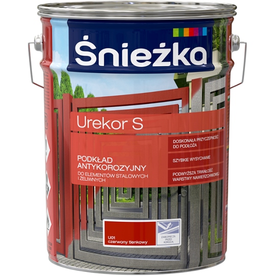 Śnieżka Urekor S Podkład Antykorozyjny czerwony 5L
