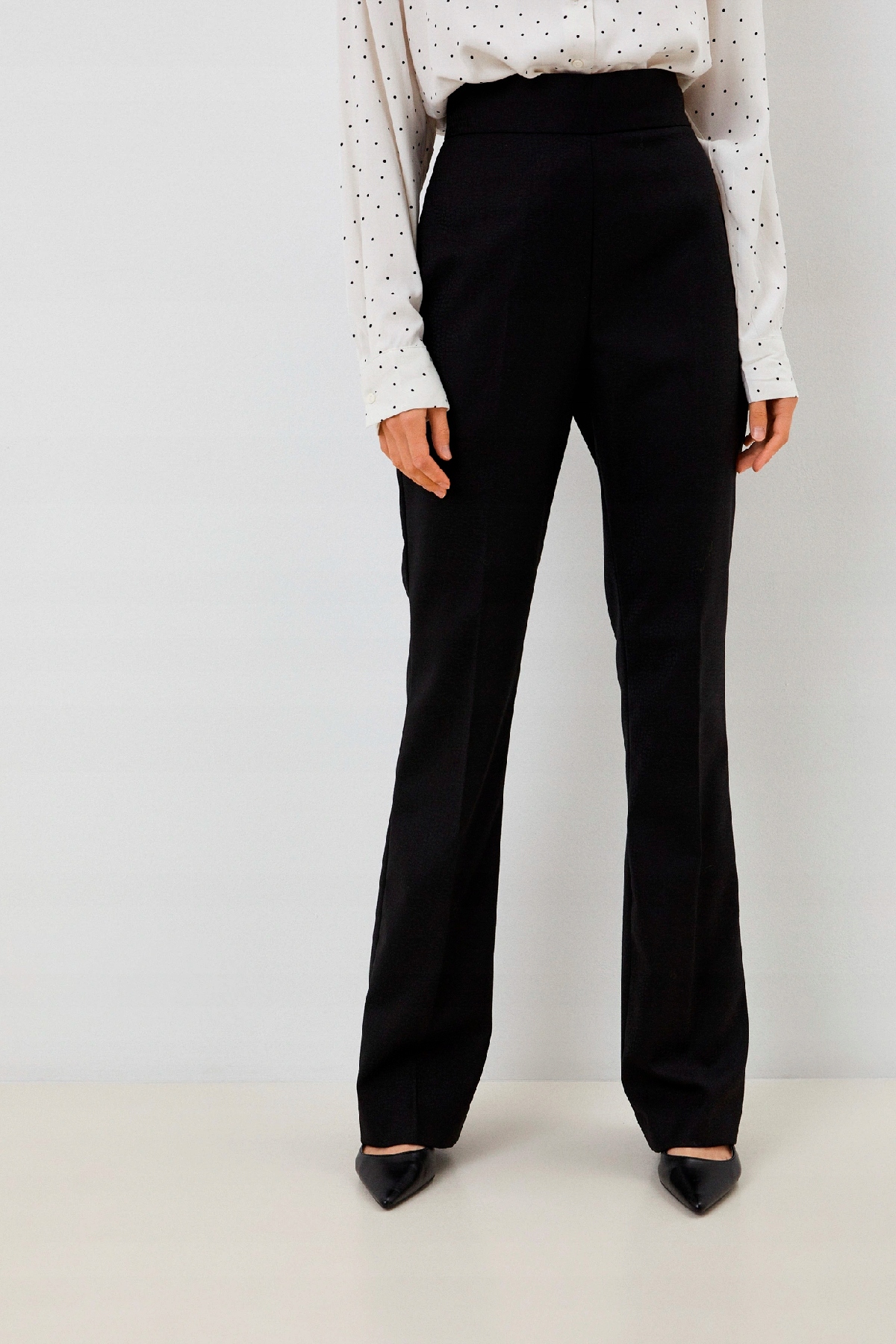 Marciano Guess Elegantní Černé Kalhoty Vzor Kůže Vlna 42 Gga