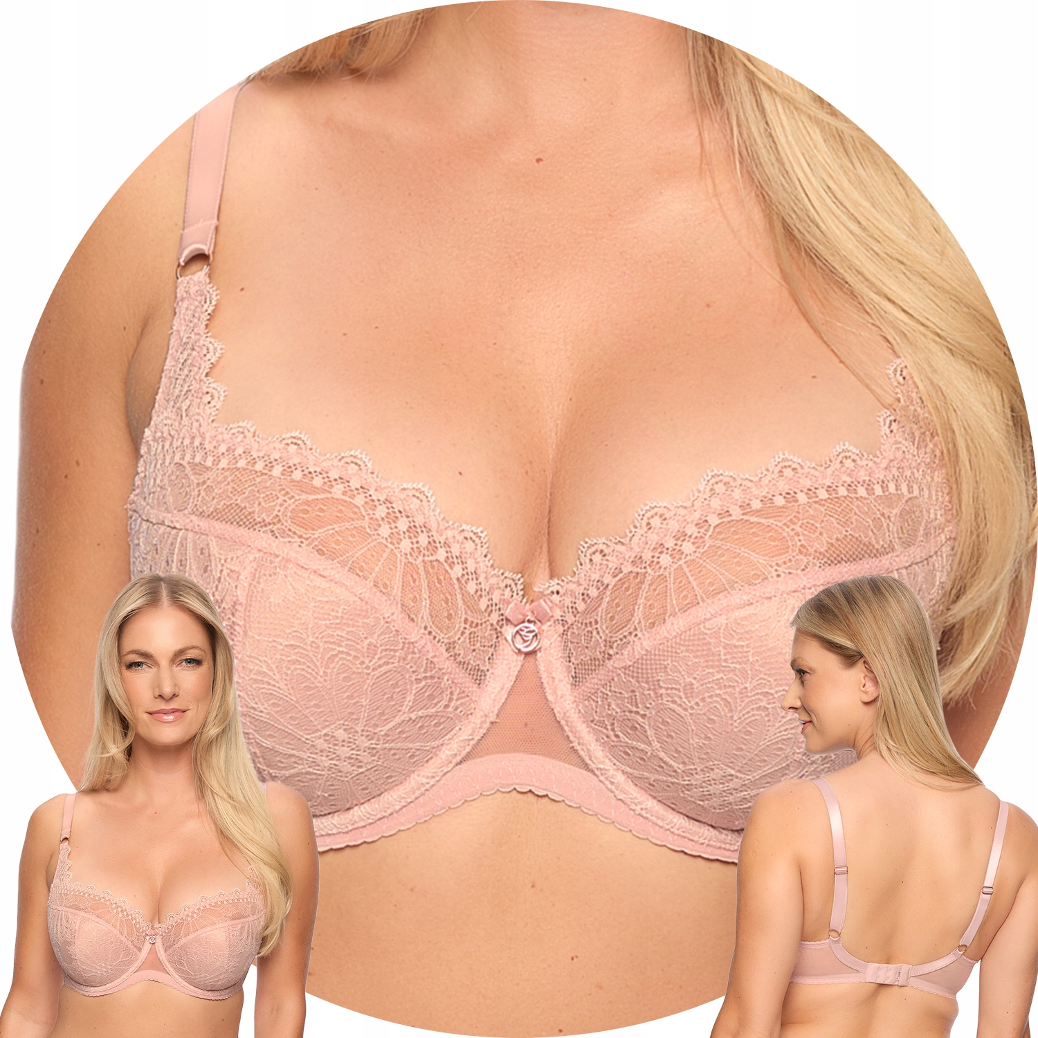 Gaia 1293 Marleen Polovyztužená podprsenka Semi Soft růžová 90E