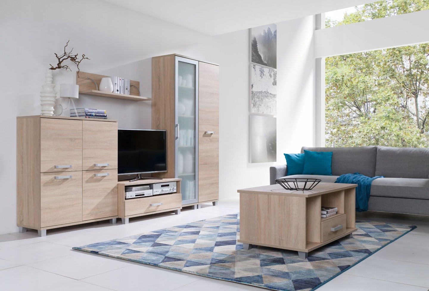 Komoda drzwi 50 cm mała szafka dąb sonoma X5 Kolekcja MX