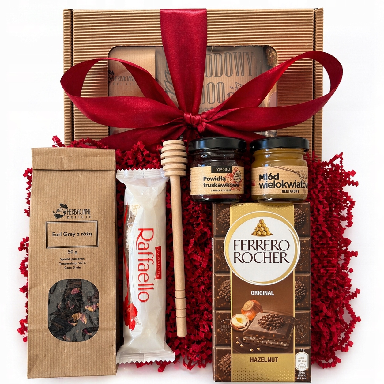 Dárková Sada Čaj Earl Grey Med Ferrero Raffaello Dárková krabička