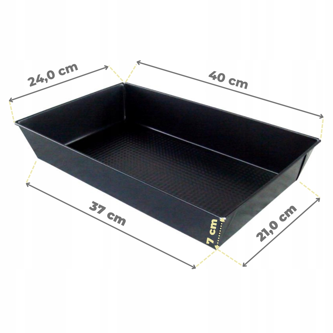 Blacha FORMA do pieczenia CIASTA prostokątna 40cm Rodzaj klasyczna forma