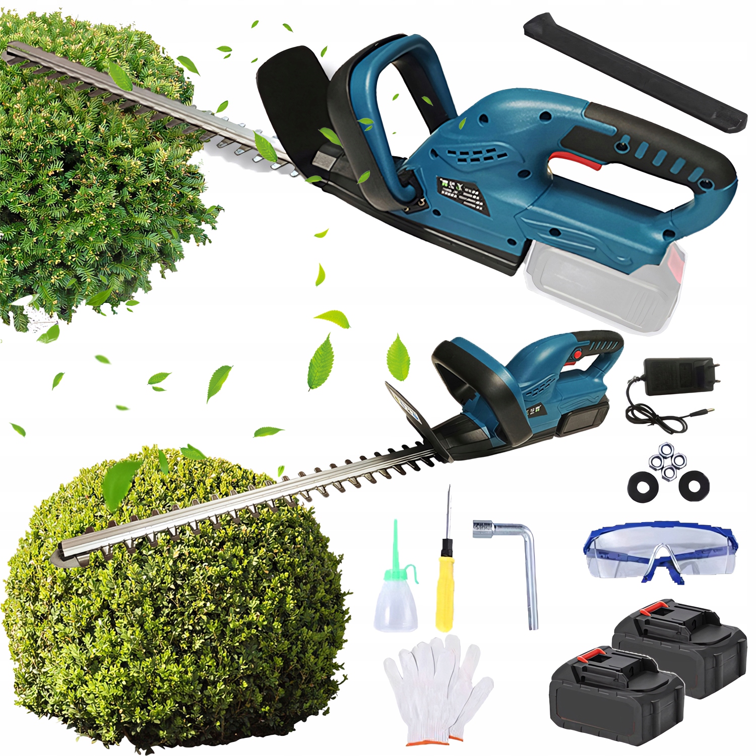 Akumulátorové Nůžky Na Živý Plot Na Baterie 2x Baterie 21V Sada 52CM