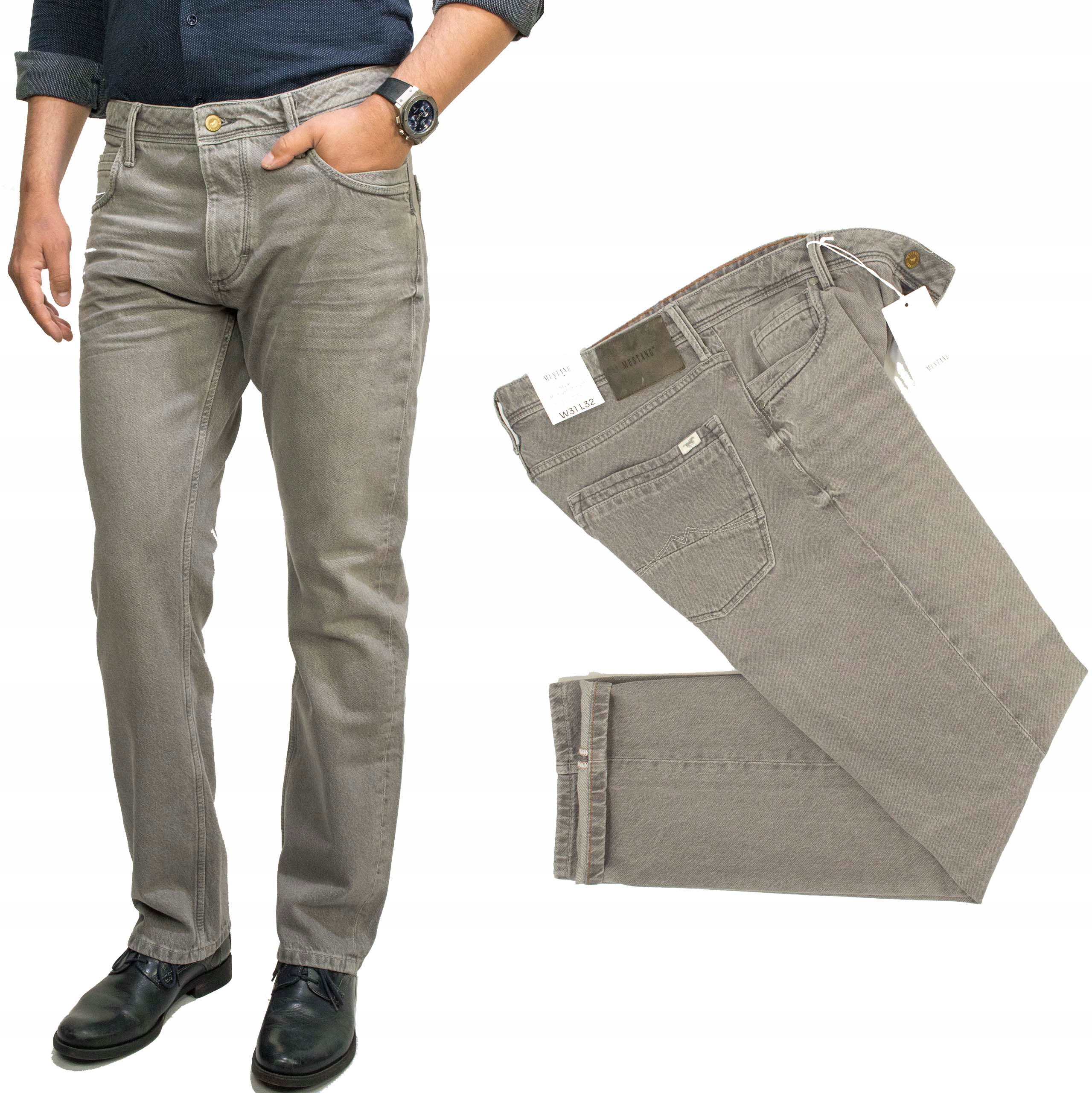 Mustang Michigan Straight Mystic Grey 683 pánské džíny W34 L34