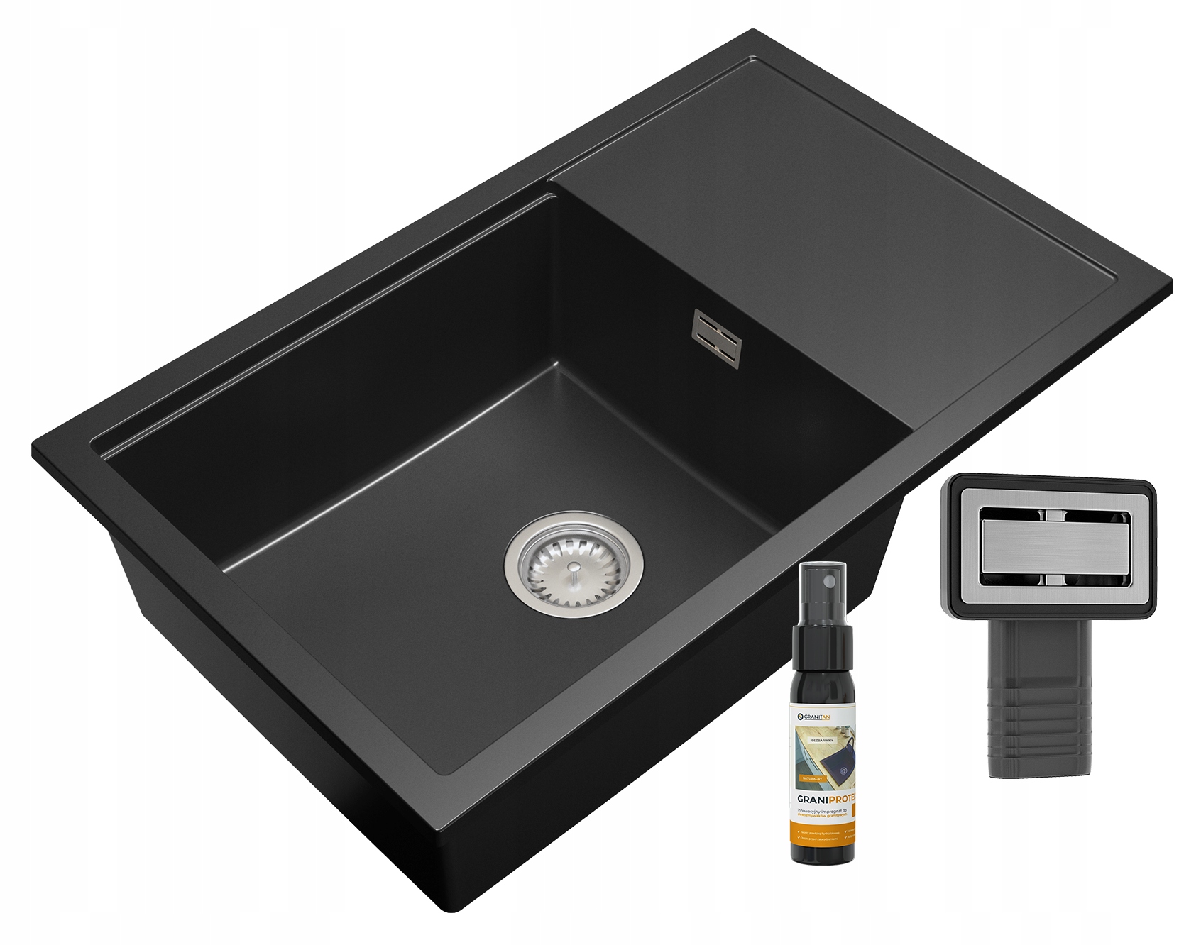 Granitový Drez S Odkvapkávačom, 1 Komora, Roja