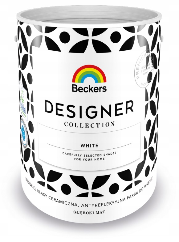 Beckers Designer Collection White Farba Ceramiczna Do Ścian Biała Mat 5L