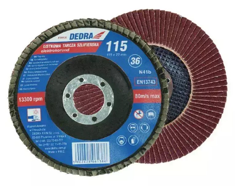 

Dedra tarcza listkowa do szlifowania 125x22,2 g120
