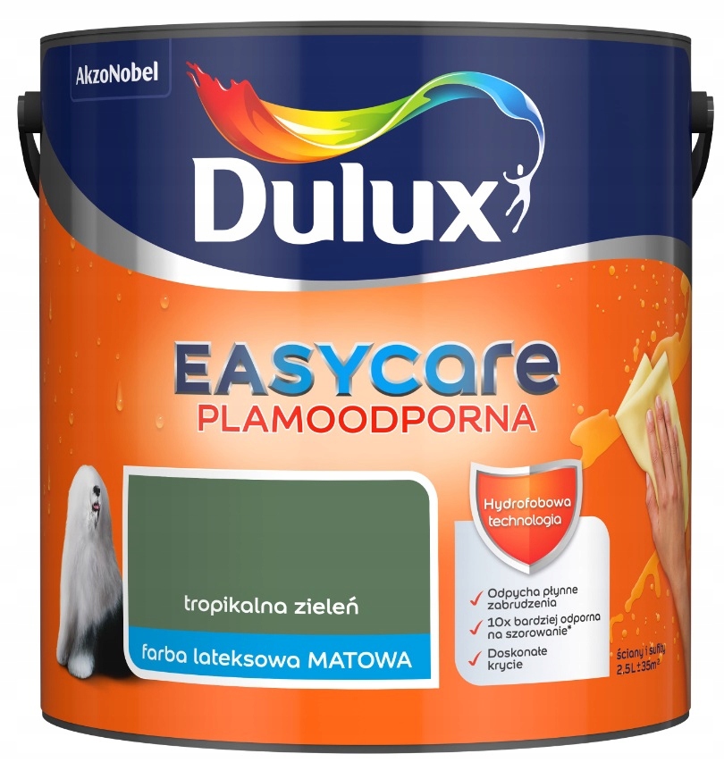 

Farba Dulux Easy Care- tropikalna zieleń, 2.5l