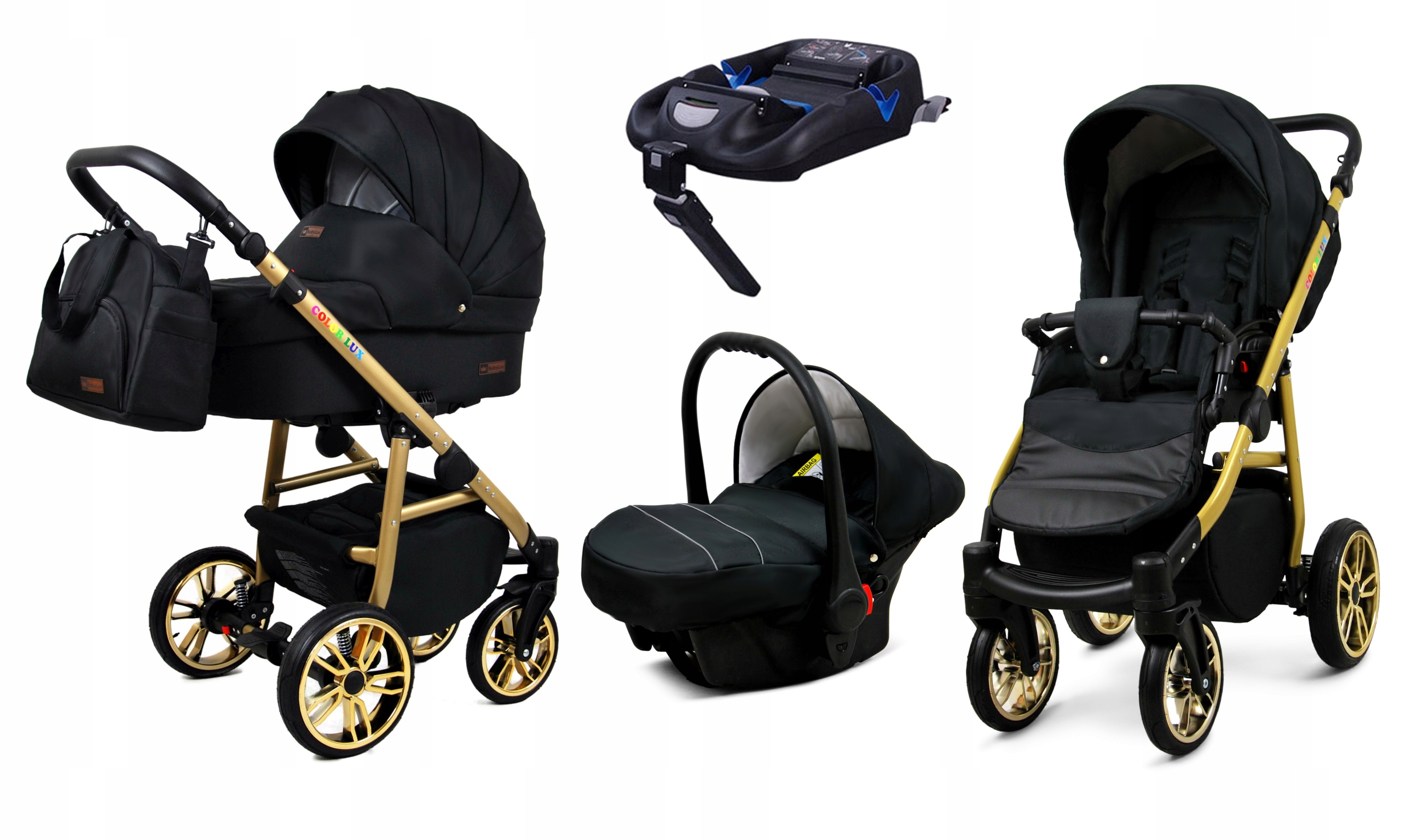 

Wózek 4w1 dziecięcy BabyLux ColorLux baza Isofix