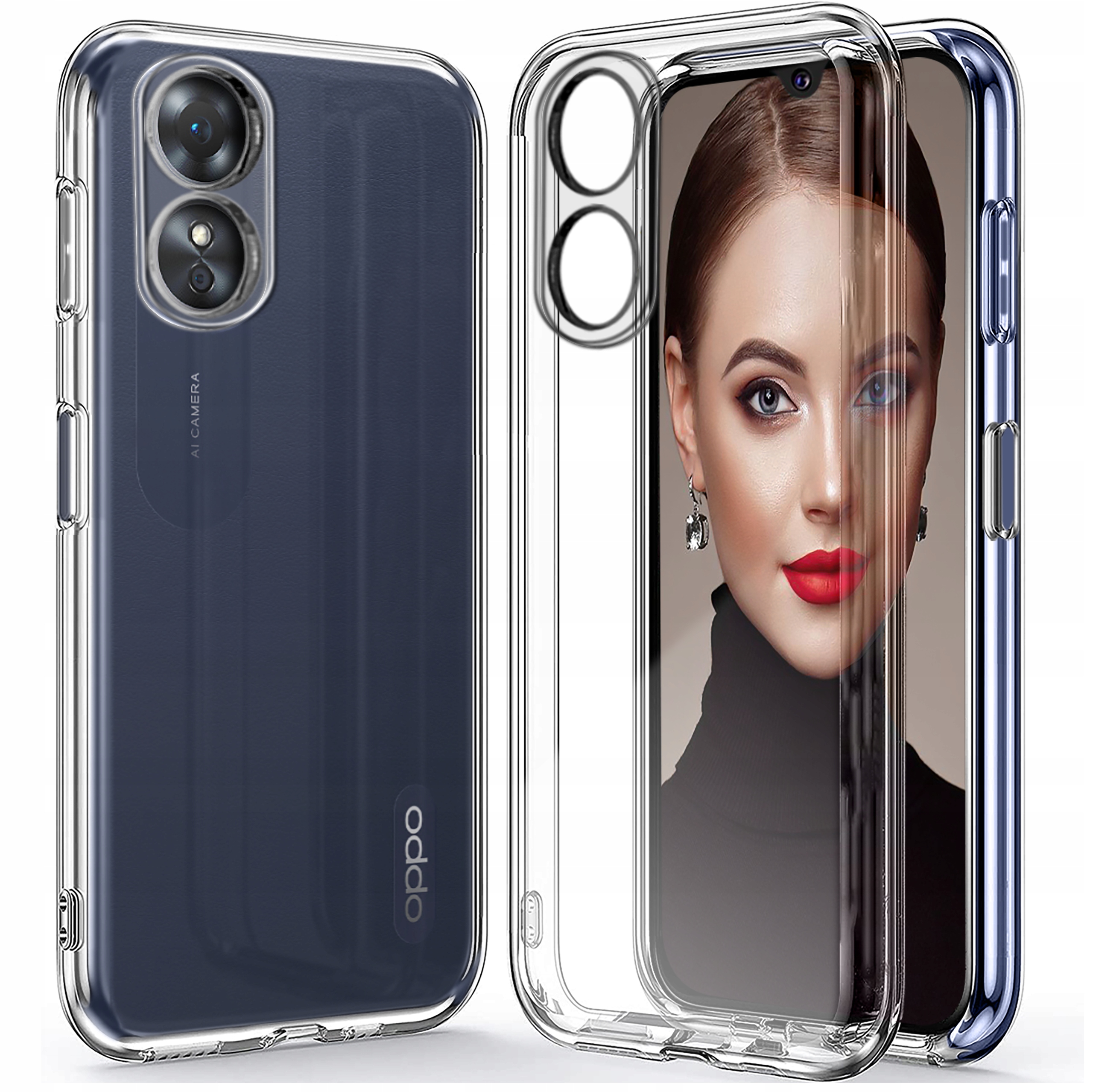 

Etui do Oppo A17 Silicone Case Szkło 9H