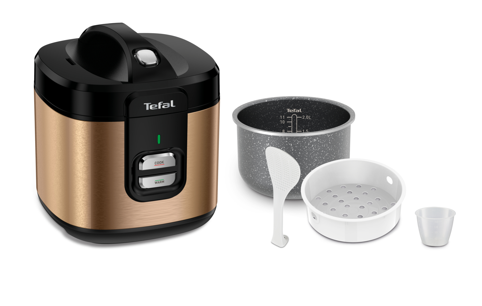 Multicooker ryżowar Tefal Coppertinto garnek elektryczny 700W 2l RK364G