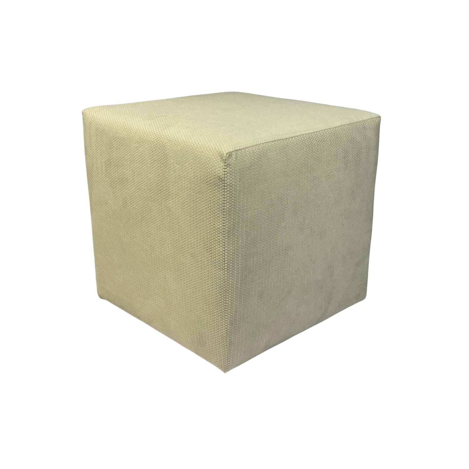 Taburet čtvercová z makalu, jemný plyš s výstupky Béžová