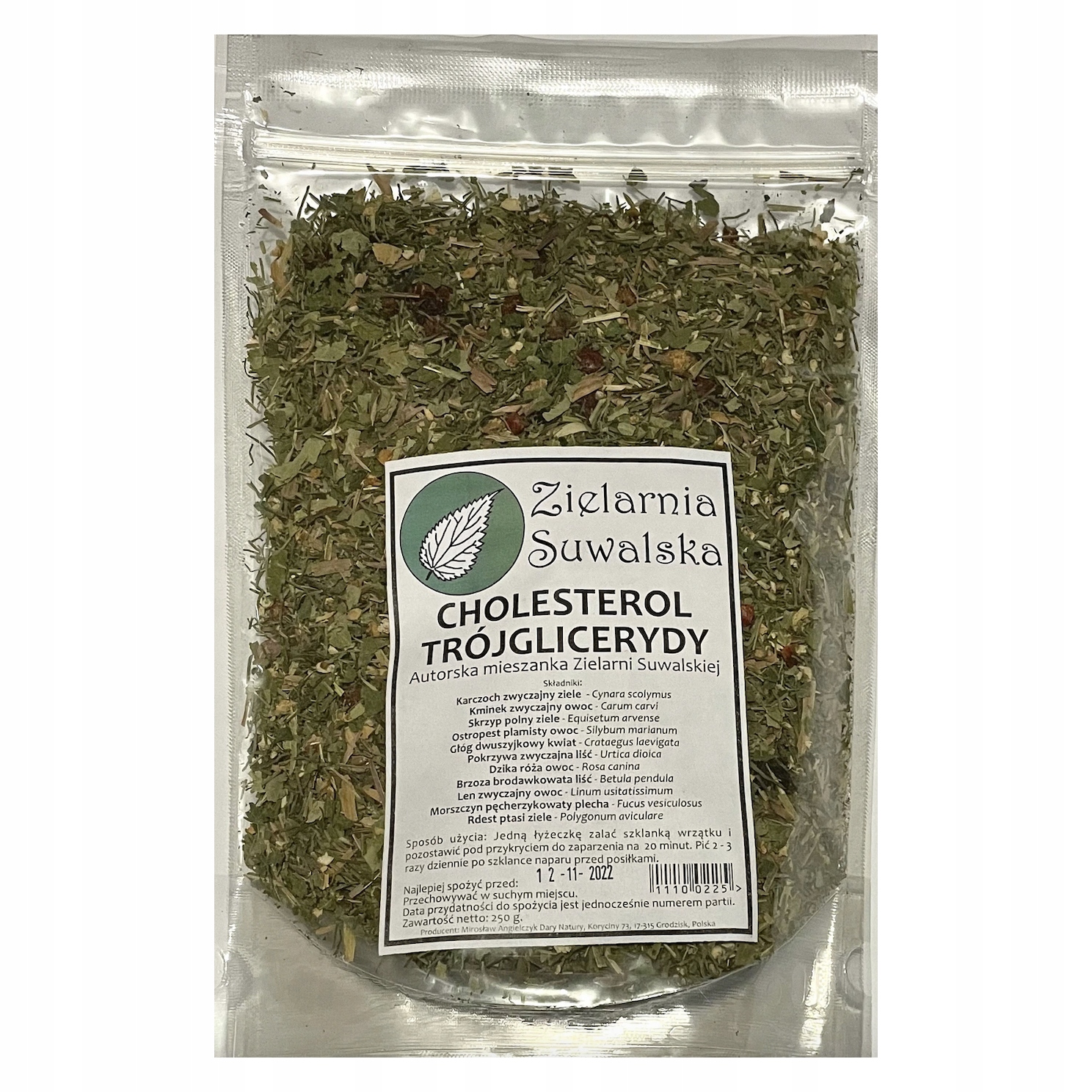 

Zielarnia Zioła-cholesterol TRÓJGLICERYDY-250 G
