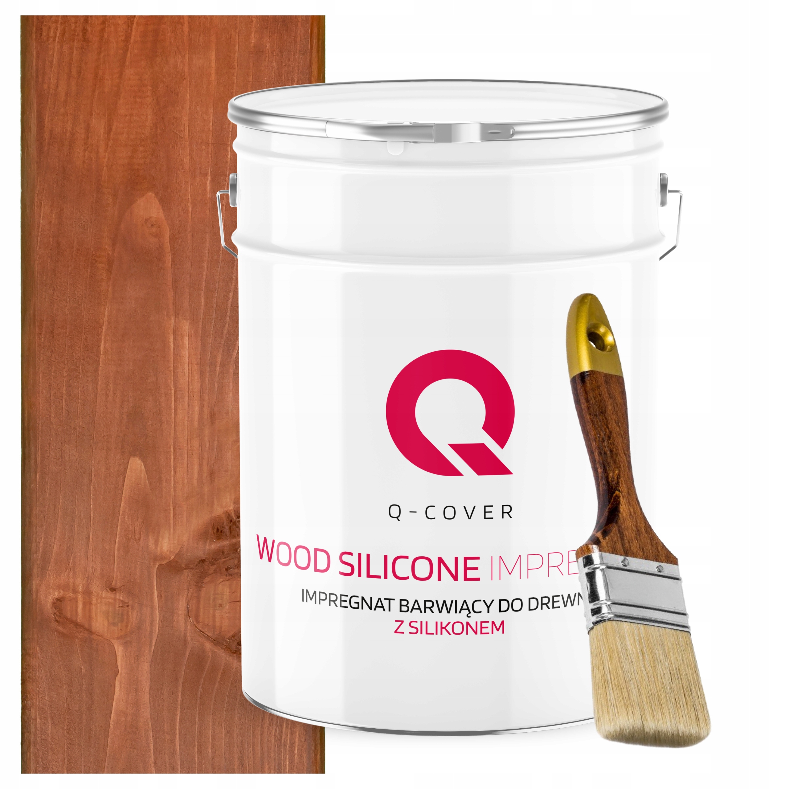 Impregnat Na Dřevo Barva Se Silikonem Chron Ořech Světlý 10L Štětec 1''