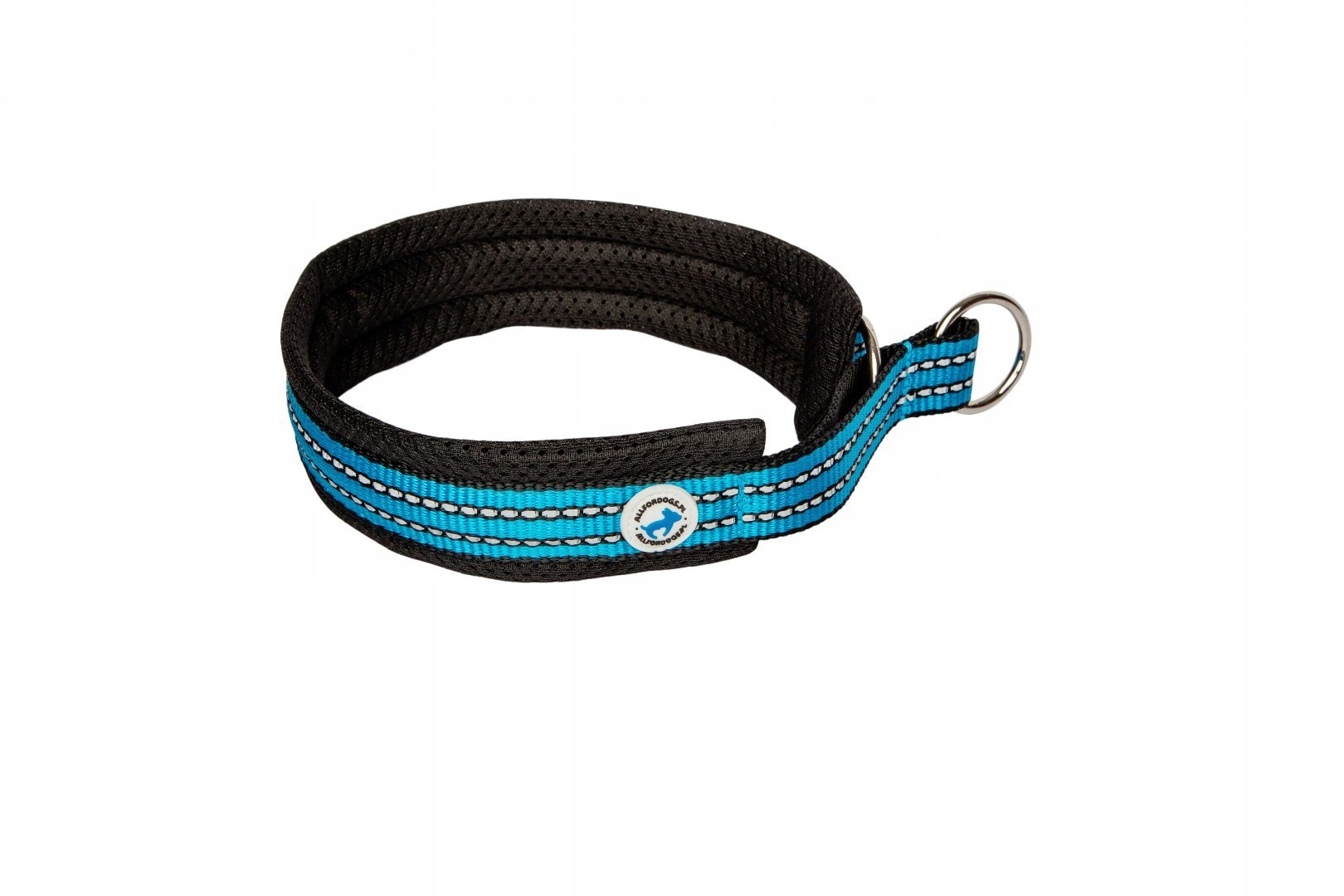 Levně All For Dogs Obojek Polosvorka 35 Modr. 35-42cm