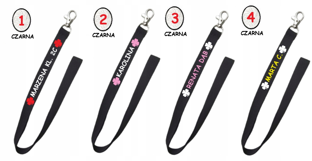 Smycz na klucze z nadrukiem - czterolistna koniczynka EAN (GTIN) 5901231566554