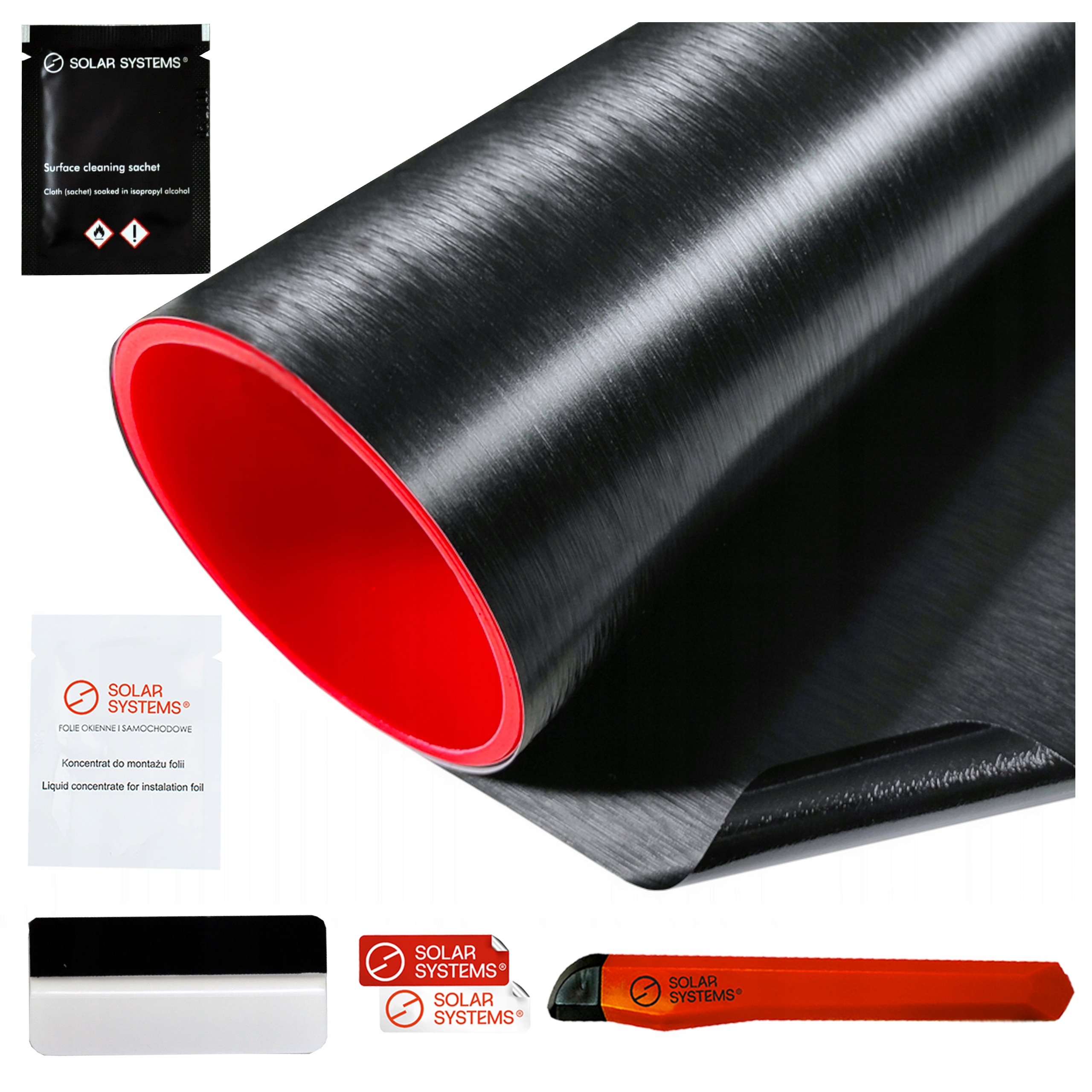 Fólie Dýha do auta z hliníku kartáčovaná černá 152x250 cm