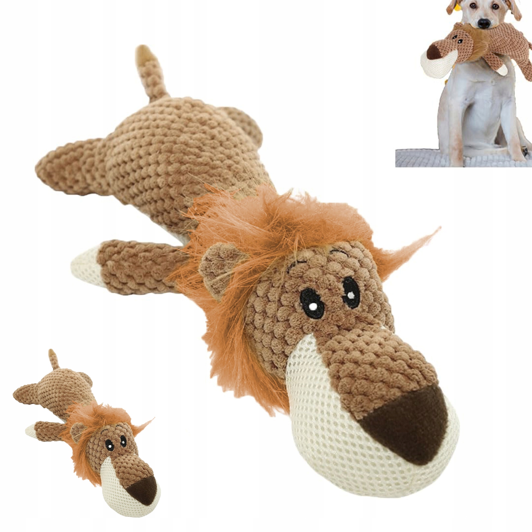 Levně Hračka Pro Psí Lev Roztomilý Kreslený Design Zdravé Žvýkání Úleva Od Nudy Hračka Pro Psí