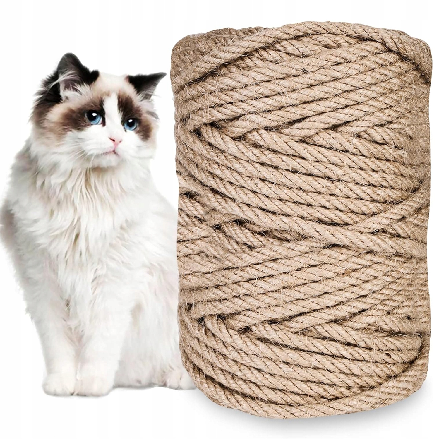 Levně Jutová Šňůra Dekorativní Ozdobná Dekorace Na Škrabadlo 8mm 100M