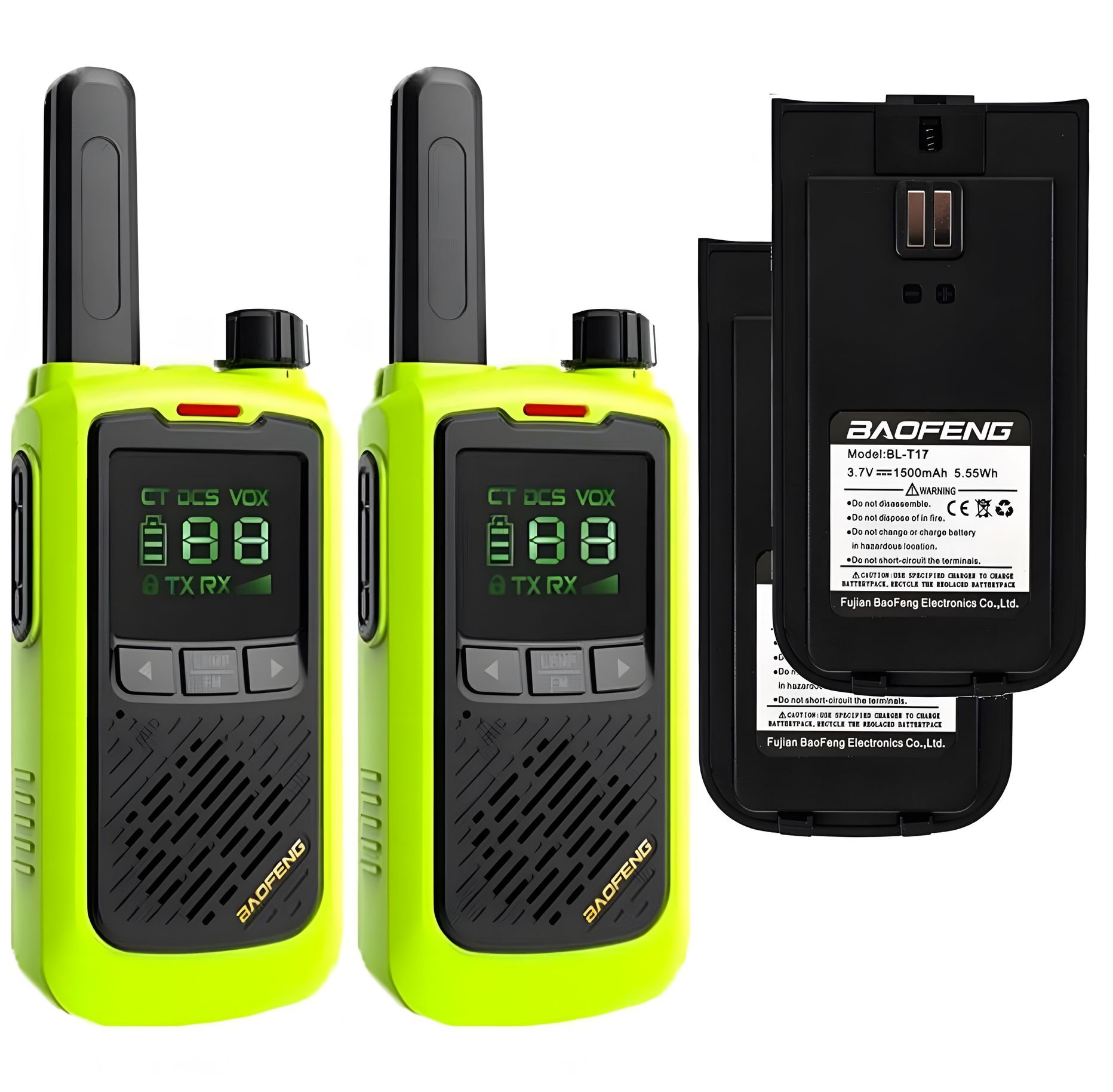 2xBAOFENG BF-T17 Walkie-Talkie PMR Łoki Toki Wbudowana Bateria