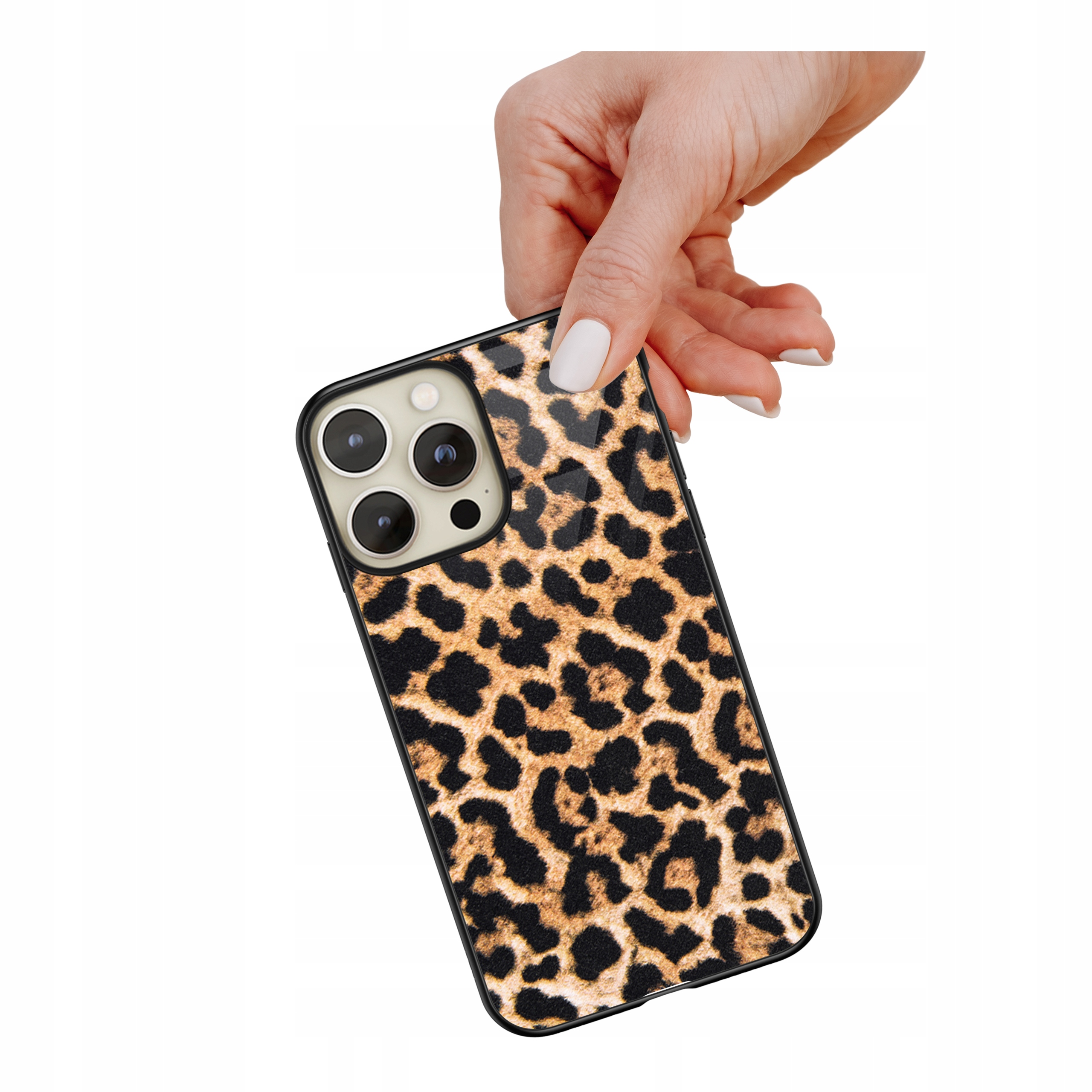 Etui szklane ceramiczne do iPhone 14 Pro Panterka