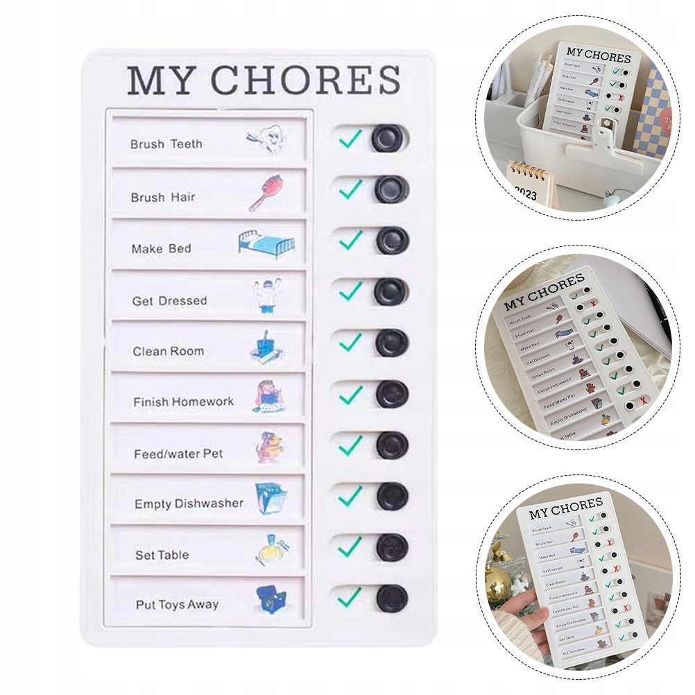 Lista zadań Wykres zachowań na tablicy Dziecko Marka bez marki