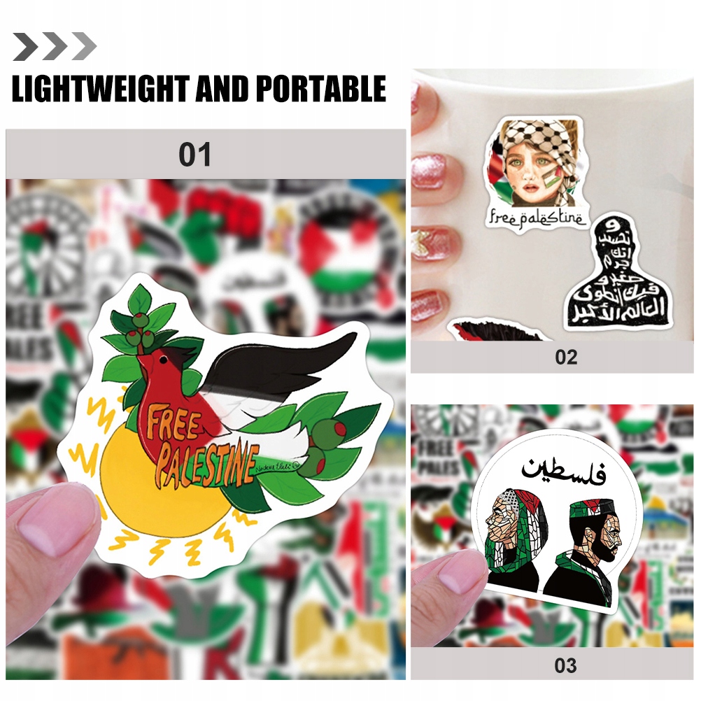 100 ARKUSZY NAKLEJEK Z KARTONAMI BEZPŁATNYCH DO PALESTYNY Model 53406522