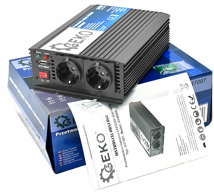 

Geko Przetwornica Napięcia 24V/230V 800/1600W